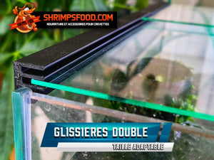 Glissieres double pour aquarium