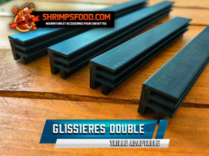 Glissieres double pour aquarium