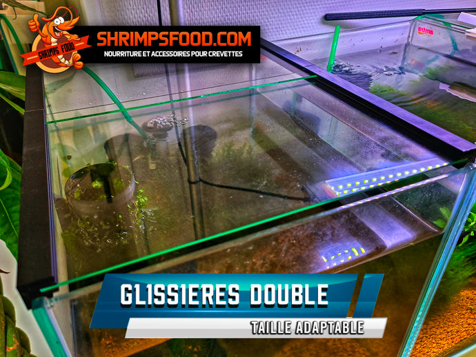Glissieres double pour aquarium