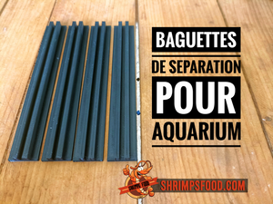Baguettes de separation pour aquarium
